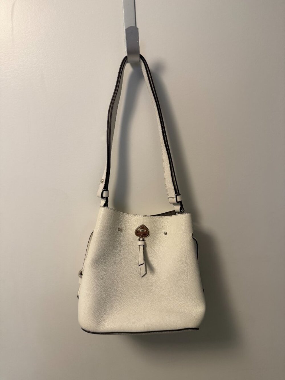 Kate Spade Cream Pebbled Leather Shoulder Bag